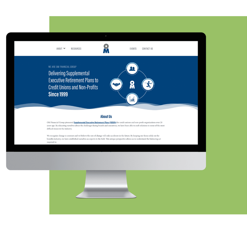 OM Financial Group website on desktop